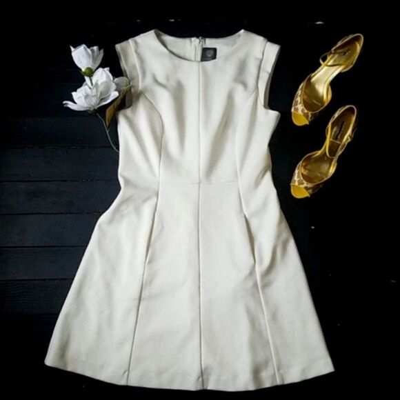 🌼 Vince Camuto White Dress - Picture 1 of 8